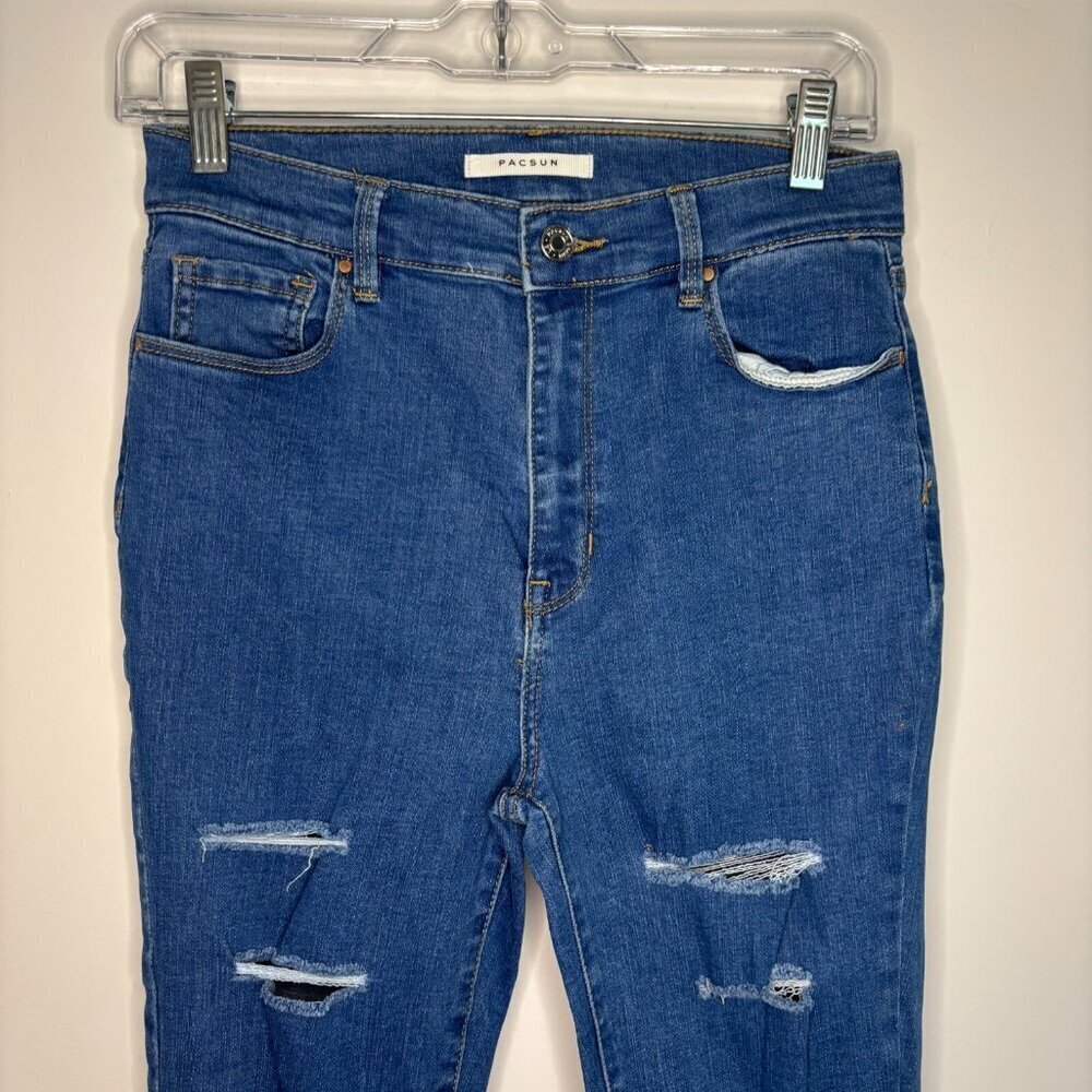 PACSUN Super High Rise Denim Jegging 27L Tapered 5 Pocket